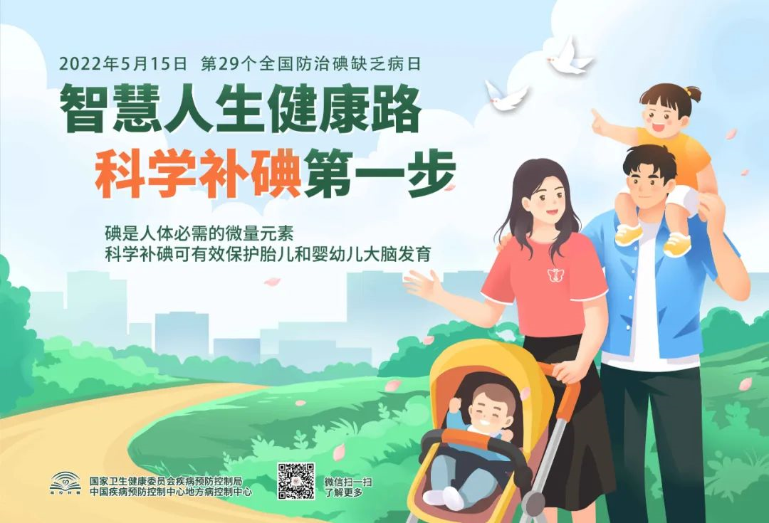 科普干货丨坚持“食盐加碘”，防治碘缺乏。